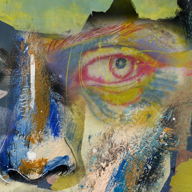 Detail of Blue Memory Vessel