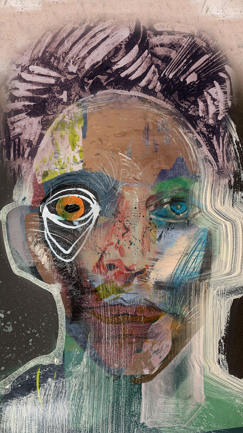 The Listening Shape · unique art print UB011-001