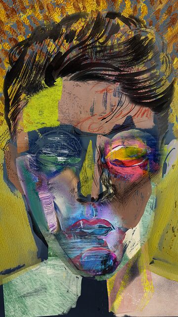 The Listening Surface · unique art print UB027-001