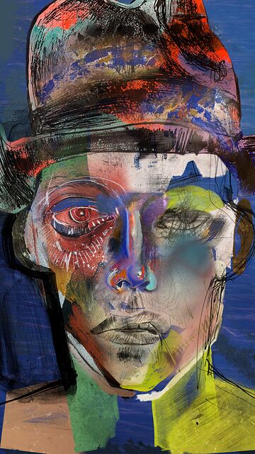 Listening Through Color · unique art print UB043-001